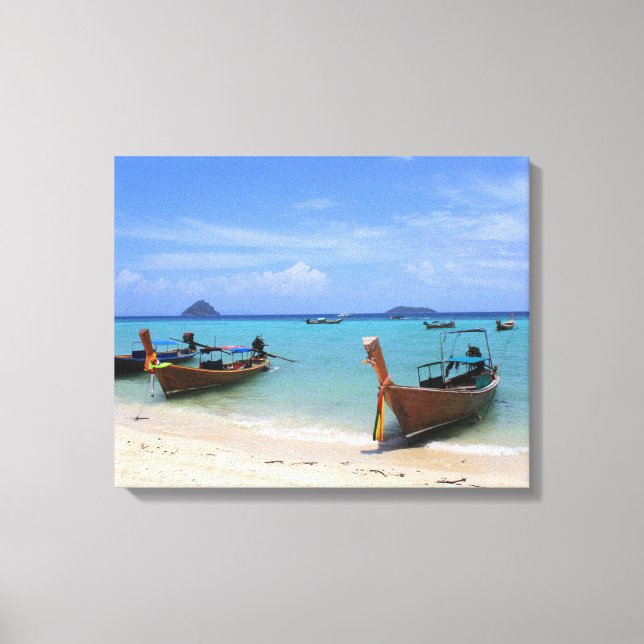 Tropical beach canvas print (Front)