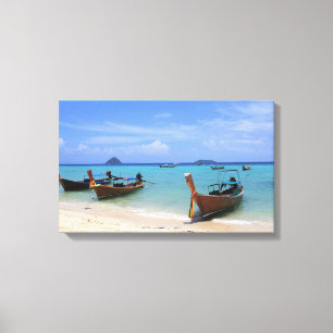 Tropical beach canvas print