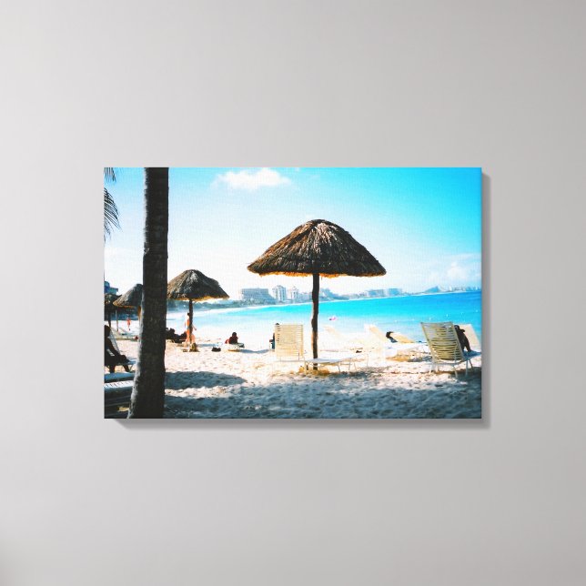 Tropical Beach Canvas Print (Front)