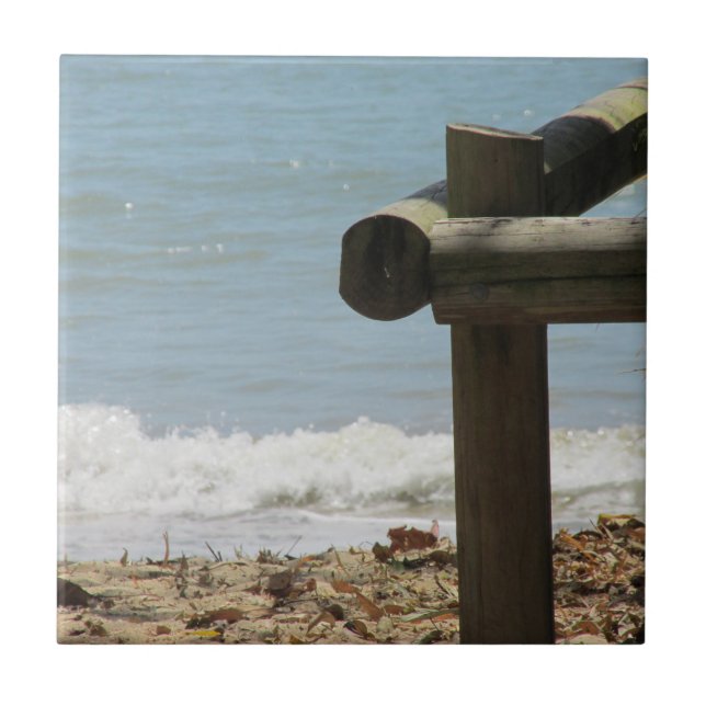 Tropical Beach Ceramic Tile (Front)