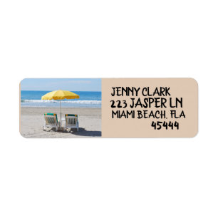 TROPICAL BEACH & CHAIRS RETURN ADDRESS LABELS