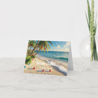 Tropical Beach Christmas Card – Custom Family card