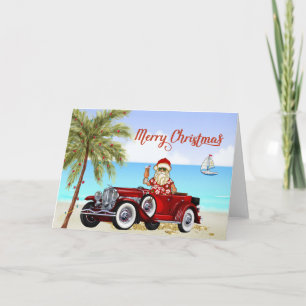 Tropical Beach Christmas Card Duesenberg