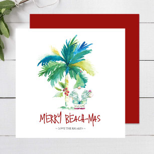 Tropical Beach Christmas Cards