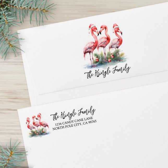 Tropical Beach Christmas Return Address Card Envelope (Tropical Beach Christmas Return Address Card envelope)