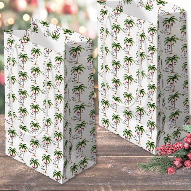 Tropical Beach Christmas Small Gift Bag (Tropical Beach Christmas Small Gift Bag)