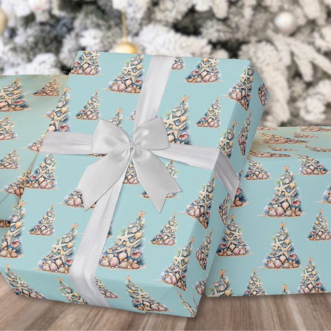 Tropical Beach Christmas Wrapping Paper (Tropical Beach Christmas Wrapping Paper)