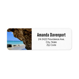 Tropical Beach Coast with a Big Rock