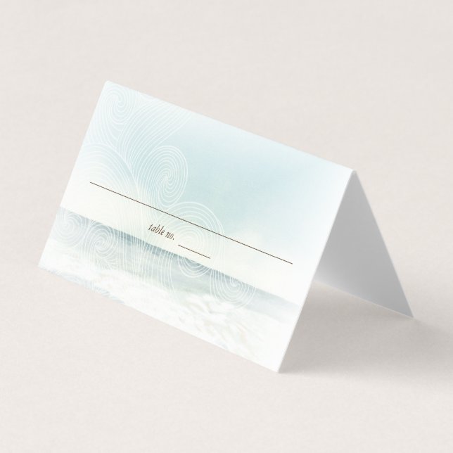 Tropical Beach Coastal Folded Card (Front)