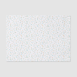 Tropical Beach Coastal Turquoise and Brown Dots Tissue Paper