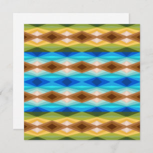 Tropical Beach Coloured Kaleidoscope Abstract Art  Card