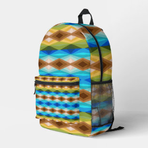 Tropical Beach Coloured Kaleidoscope Abstract Art Printed Backpack