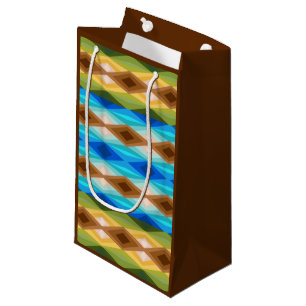 Tropical Beach Coloured Kaleidoscope Abstract Art  Small Gift Bag