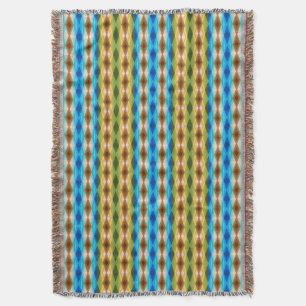Tropical Beach Coloured Kaleidoscope Abstract Art  Throw Blanket
