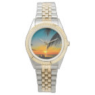Tropical Beach Colourful SUNSET Ladies Sporty Watc