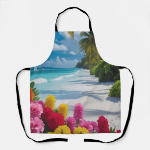 Tropical Beach Cooking Apron