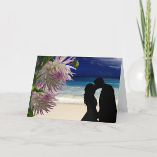 Tropical Beach Couple Thank You Card
