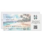 Tropical Beach Destination Aeroplane Ticket Weddin