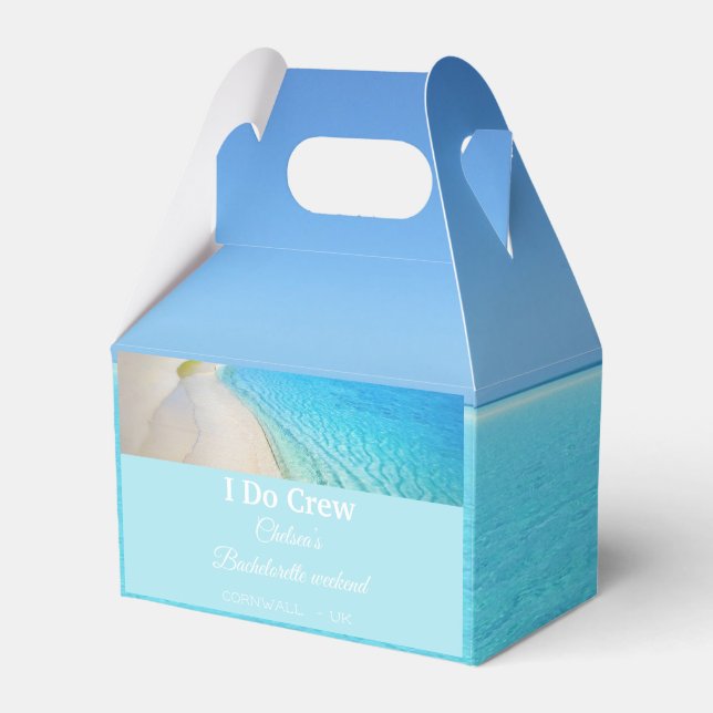 Tropical Beach Destination I Do Crew Party  Favour Box (Front Side)