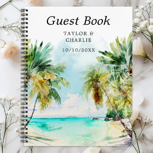 Tropical Beach Destination Wedding Guest Book