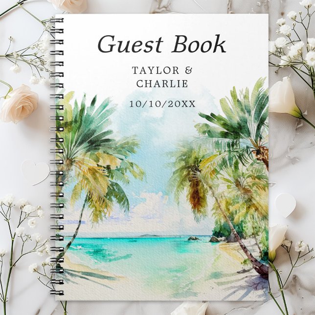 Tropical Beach Destination Wedding Guest Book (Creator Uploaded)