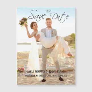 Tropical Beach Destination Wedding Magnetic Invitation