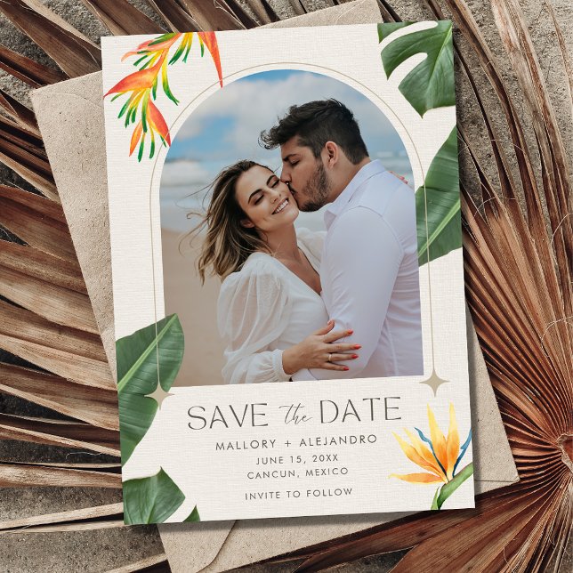 Tropical Beach Destination Wedding Photo  Save The Date (Creator Uploaded)