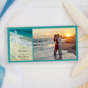 Tropical Beach Destination Wedding Save the Date