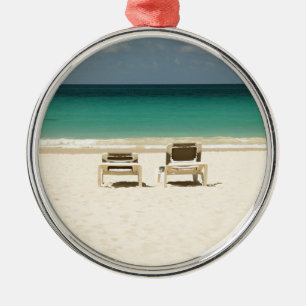Tropical Beach Dominican Republic Metal Tree Decoration