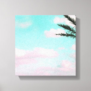 Tropical Beach, Dreamy Ocean View, Palm Canvas Print