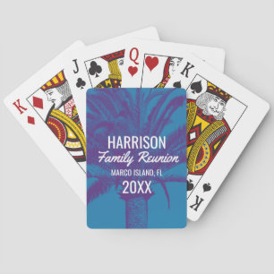 Tropical Beach Family Reunion Playing Cards