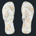 Tropical Beach Fashion | Bachelorette Flip Flops<br><div class="desc">Thank your best girls for standing by your side with these unique flip flops. The perfect bachelorette gift for your weekend party! Customise for your entire wedding party and of course the bride, or for your bridal shower or bachelorette weekend. Our bridal party flip flops are the perfect way for...</div>