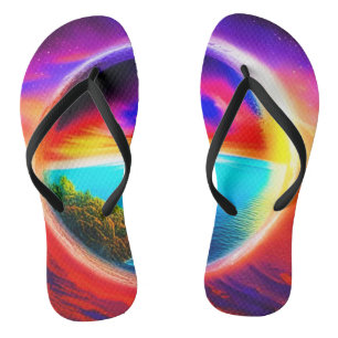 Tropical Beach Flip Flops