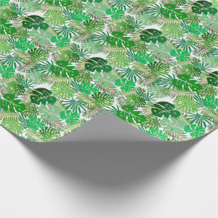 Tropical Beach Foliage Christmas Lights Holiday Wrapping Paper