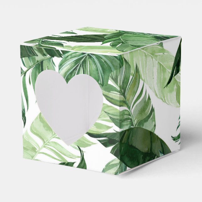 Tropical Beach Foliage Favour Box (Front Side)