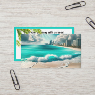 Tropical Beach Getaway Business Card