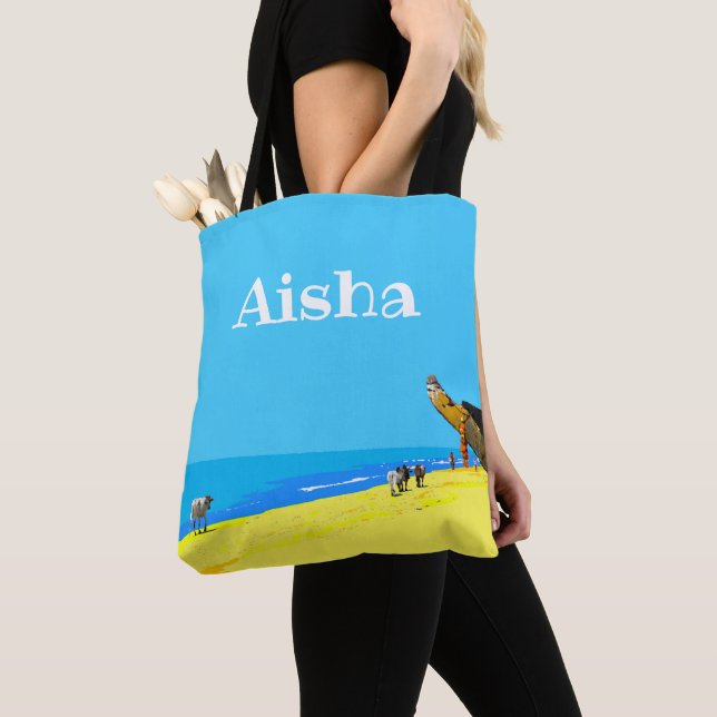 Tropical beach, Goa, India, Personalised  Tote Bag (Close Up)