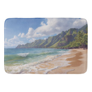 Tropical Beach Hawaii Bath Mat