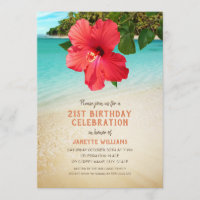 Tropical Beach Hawaiian Themed 21st Birthday Party