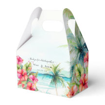 Tropical Beach Hibiscus Favour Box