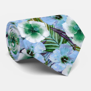 Tropical Beach Hibiscus Tie