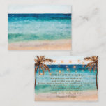 tropical beach honeymoon wish enclosure card<br><div class="desc">This honeymoon wish enclosure card matches the tropical beach and palm trees wedding invitation and other stationery items in my shop. Matching watercolour design on the back too. Easy to pop this in with your invitation. Matching items in this big collection. Please visit the Paradise Beach collection in my shop...</div>