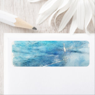 Tropical Beach in Teal Aqua Turquoise Blue