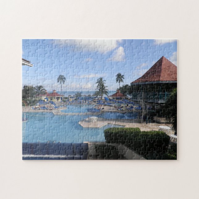 Tropical Beach in the Bahamas. Jigsaw Puzzle (Horizontal)