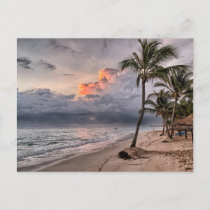 Tropical beach in the Caribbean Postcard