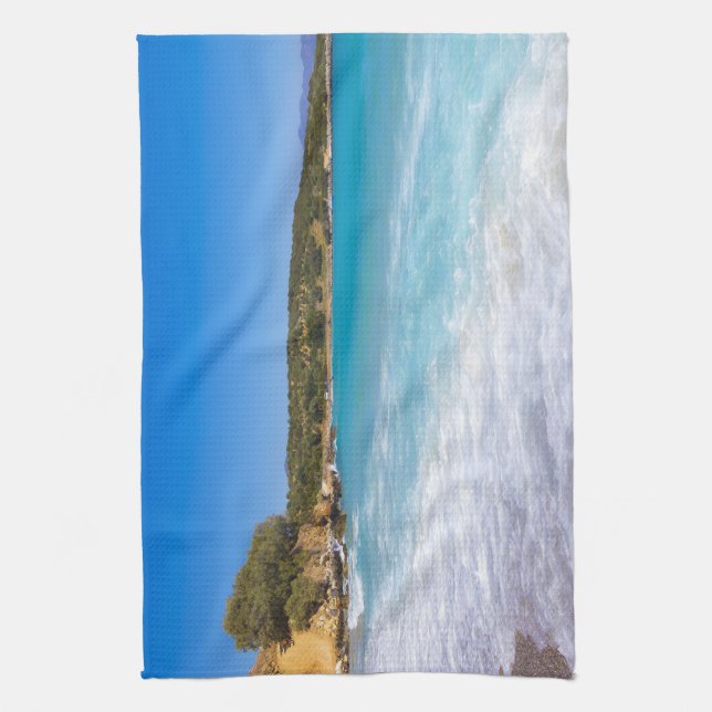 Tropical Beach Island Paradise Photo Tea Towel (Vertical)