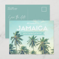 Tropical Beach Jamaica Wedding Save the Dates