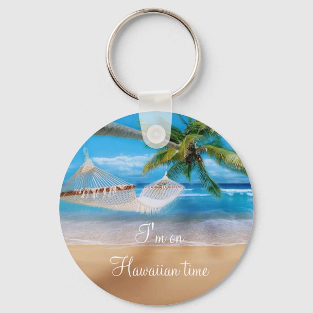 Tropical Beach Keychain (Front)