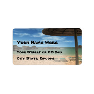 Tropical Beach Label