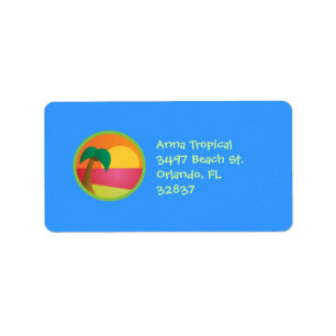Tropical Beach Label